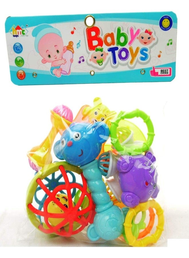 Globular Baby Friends Colorful Non Toxic BPA Attractive Plastic Set 6 Month to 3 Year Best Gift Shake & Grab Rattle and Soothing Teethers for Babies New Born and Infants Early Age Toys for Kids - Image 4